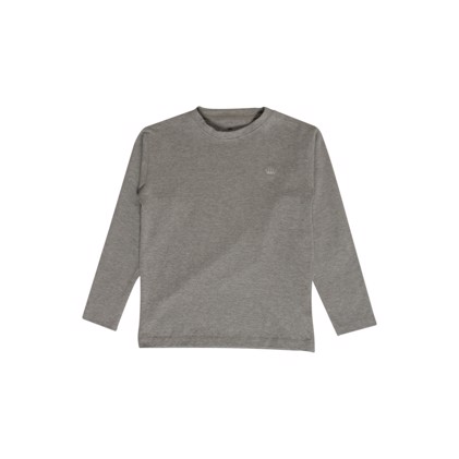 Hust & Claire -  Langærmet T-shirt Light Grey