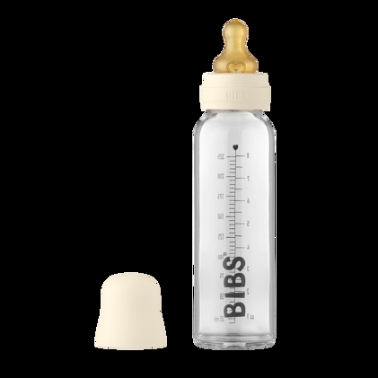 BIBS Sutteflaske - Baby Glass Bottle 225ml - Ivory