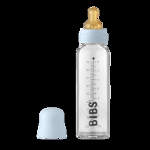 BIBS Sutteflaske - Baby Glass Bottle 225ml - Baby Blue