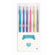 Djeco Lovely Paper, Glitter Gel Pens 6 stk