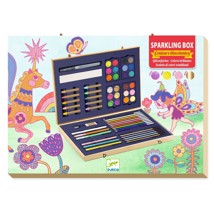 Djeco Kreativ farver, kuffert med glimmer farver