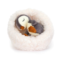Jellycat -  Play - Hibernating Pingvin i rede - 13 cm
