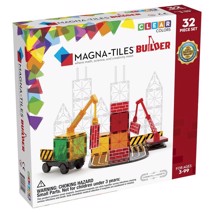 Magna Tiles Builder 32stk inkl. bil med 2 kraner
